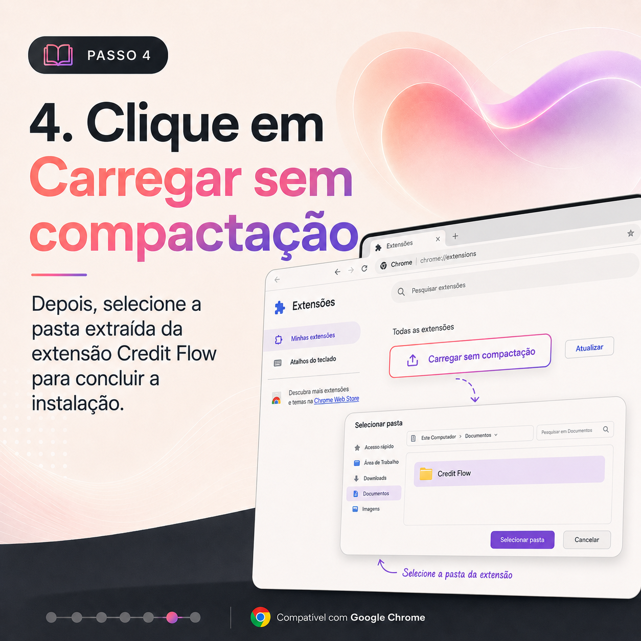 Clique em carregar sem compactação