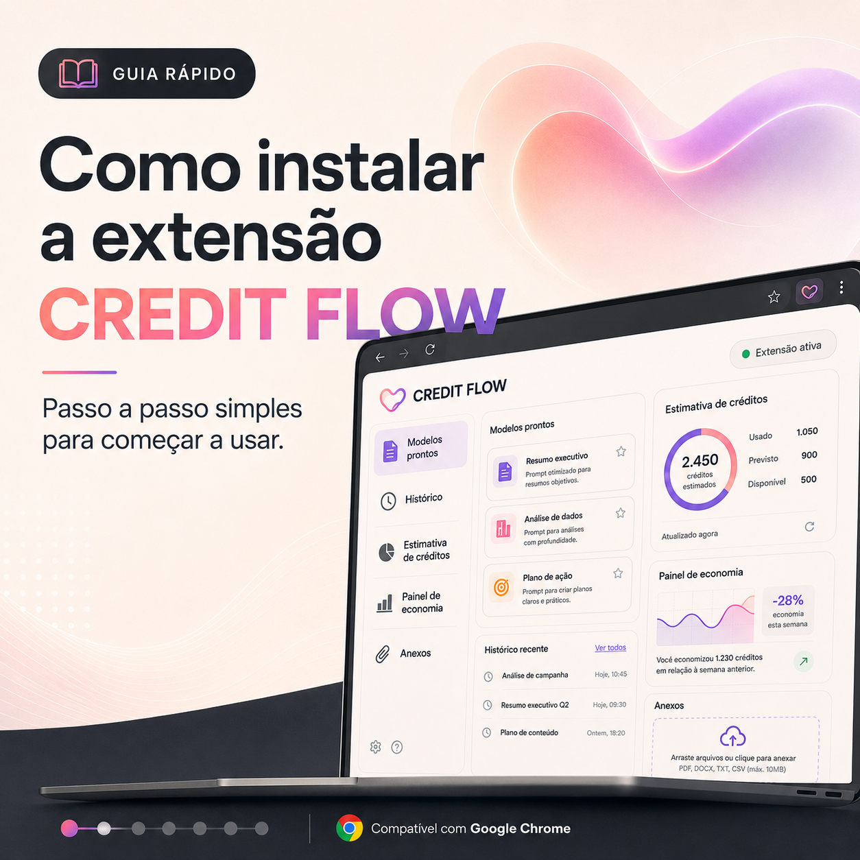 Guia visual: como instalar a extensão Credit Flow