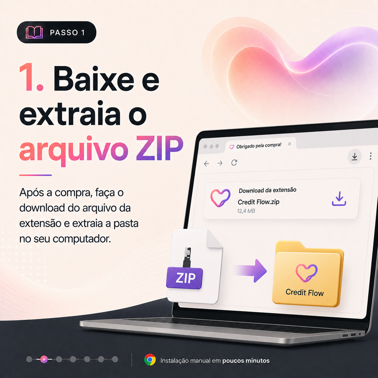 Baixe e extraia o arquivo da extensão